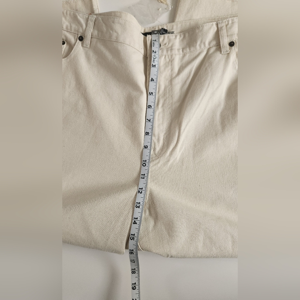 NWOT Lauren Ralph Lauren Cropped Wide Leg Embroidered Raw Hem Size 18W - Picture 6 of 11